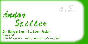 andor stiller business card